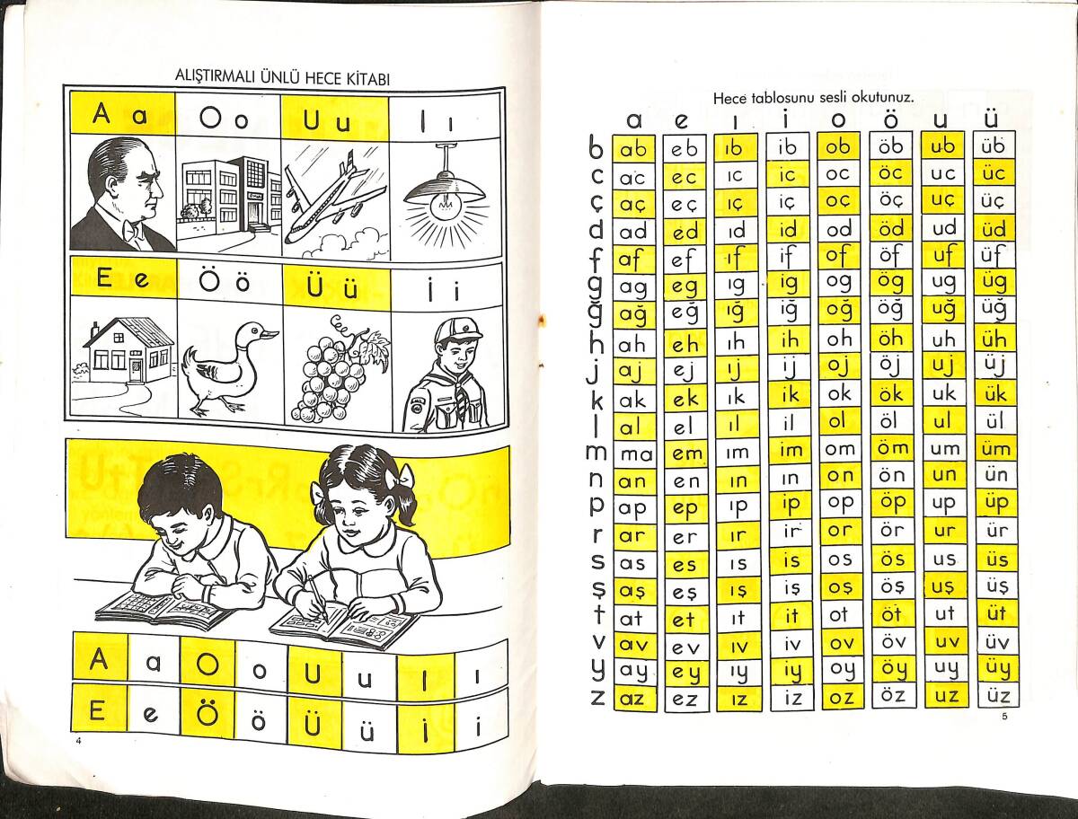 1980's Alıştırmalı Ünlü Hece Kitabı NDR101093 - 2