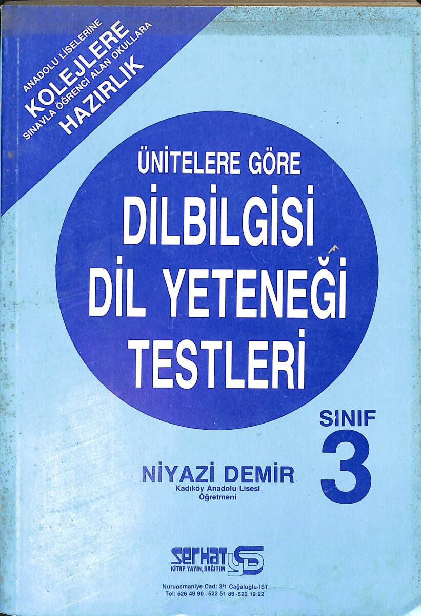 1980's Anadolu Liselerine Kolejlere Hazırlık 3.Sınıf Dil Bilgisi Dil Yeteneği Testleri NDR99897 - 4