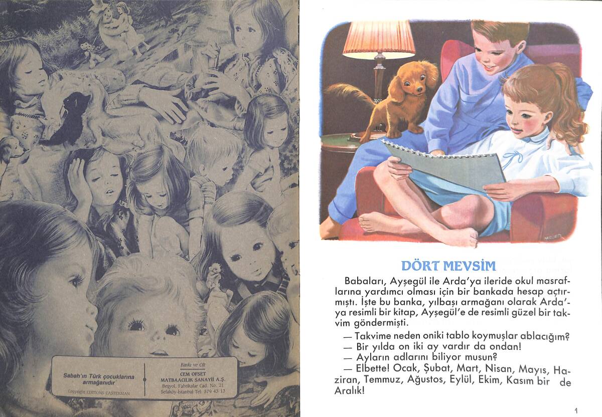 1980's Ayşegül Kitapları Serisi Ayşegül Dört Mevsim NDR100050 - 2