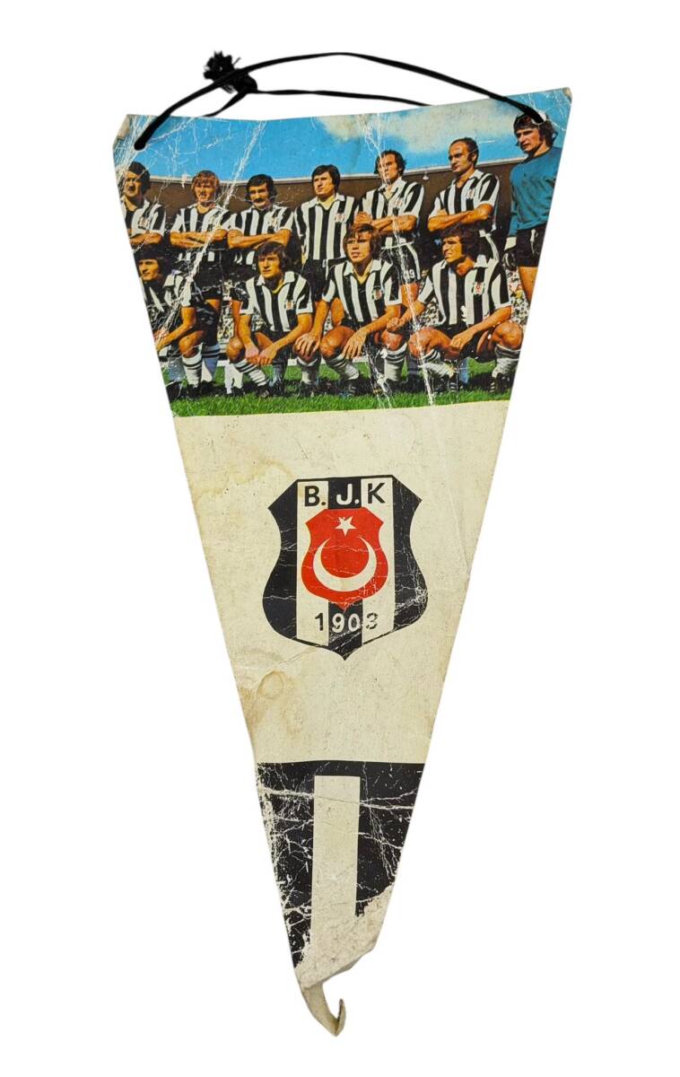 1980's Beşiktaş Eski Karton Flama AKS2184 - 1