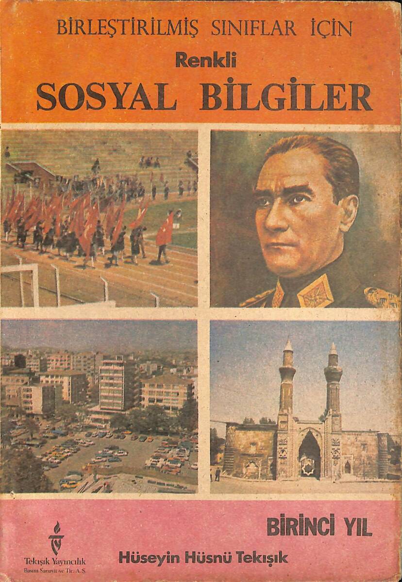 1980's Birleştirilmiş Sınıflar İçin Renkli Sosyal Bilgiler Ders Kitabı NDR102087 - 1