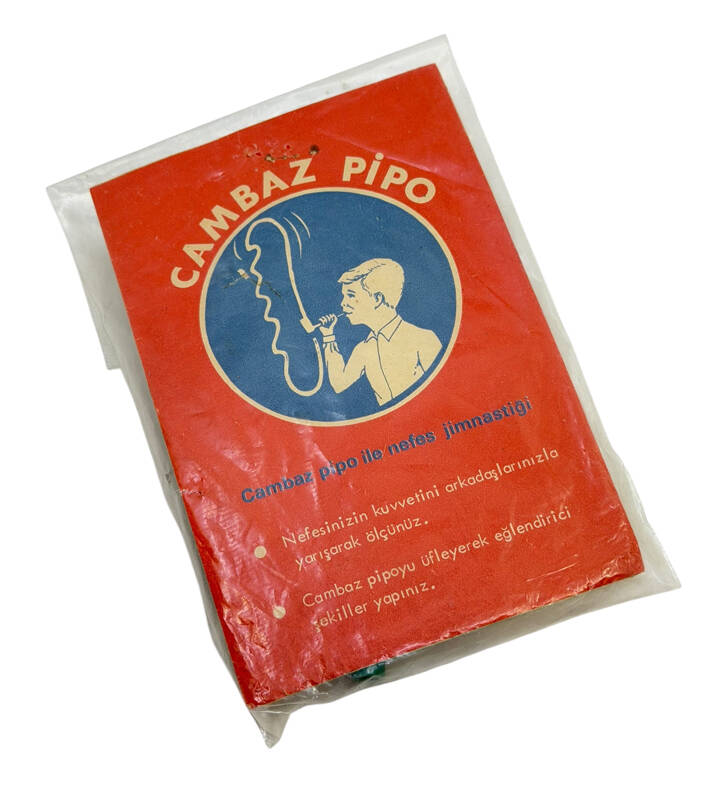 1980's Cambaz Plâstik Oyuncak Pipo (Sıfır Ürün) *Cambaz Pipoyu Üfleyerek Eğlendirici Şekiller Yapınız* AOB5179 - 3