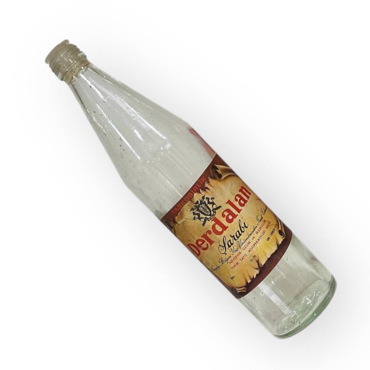 1980s Derdalan Şarabı ( Taksobirlik ) 70cl Boş Şişe #AOB5143 - 4