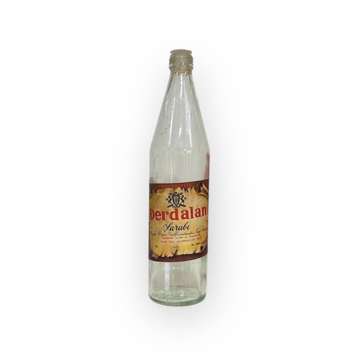 1980s Derdalan Şarabı ( Taksobirlik ) 70cl Boş Şişe #AOB5143 - 2