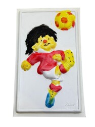 1980's Futbolcu Çocuk Figürlü Plâstik Alçı Kalıbı AOB5230 - Gökçekoleksiyon