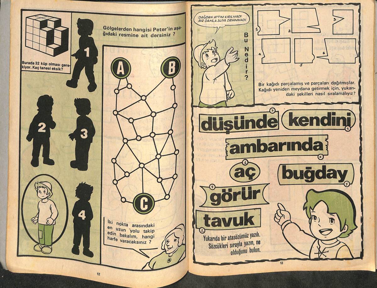 1980's Heidi Oyun - Eğlence - Bilmece - Bulmaca - Hikaye Kitabı 2 NDR101846 - 2