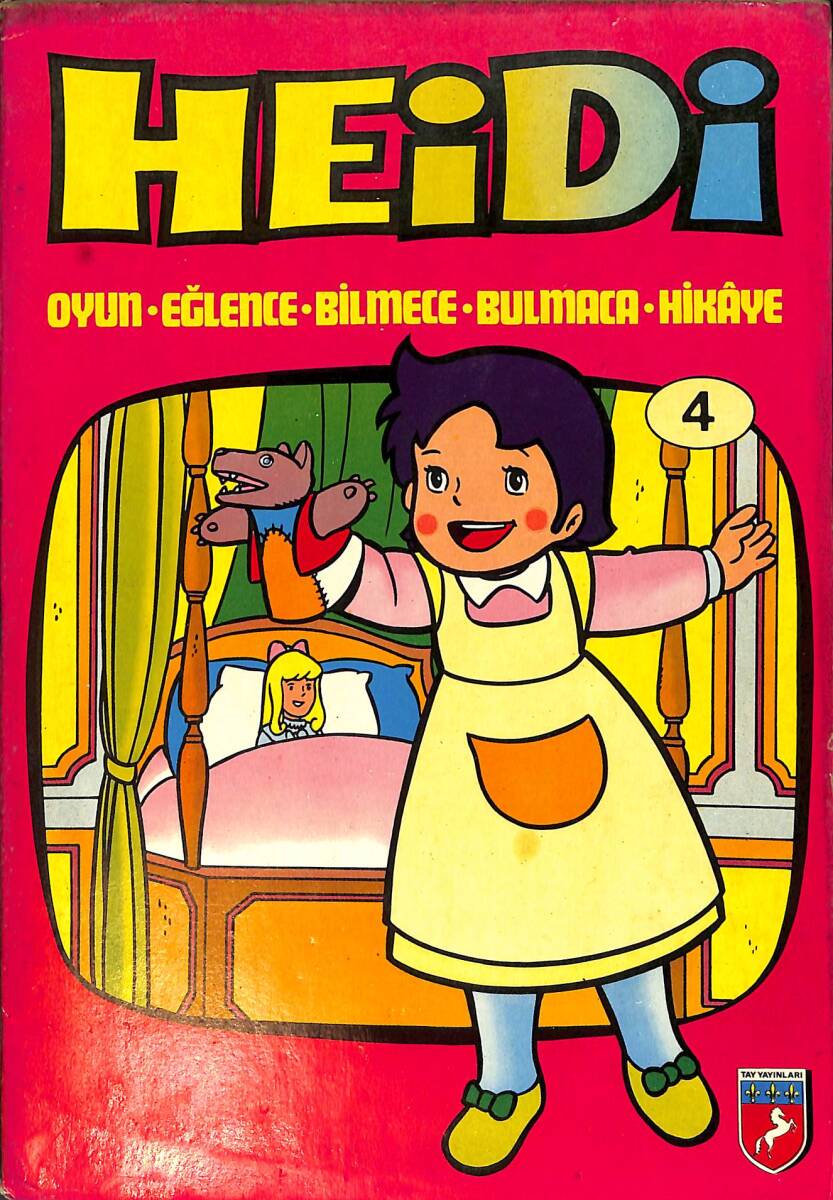1980's Heidi Oyun - Eğlence - Bilmece - Bulmaca - Hikaye Kitabı 4 NDR101847 - 1
