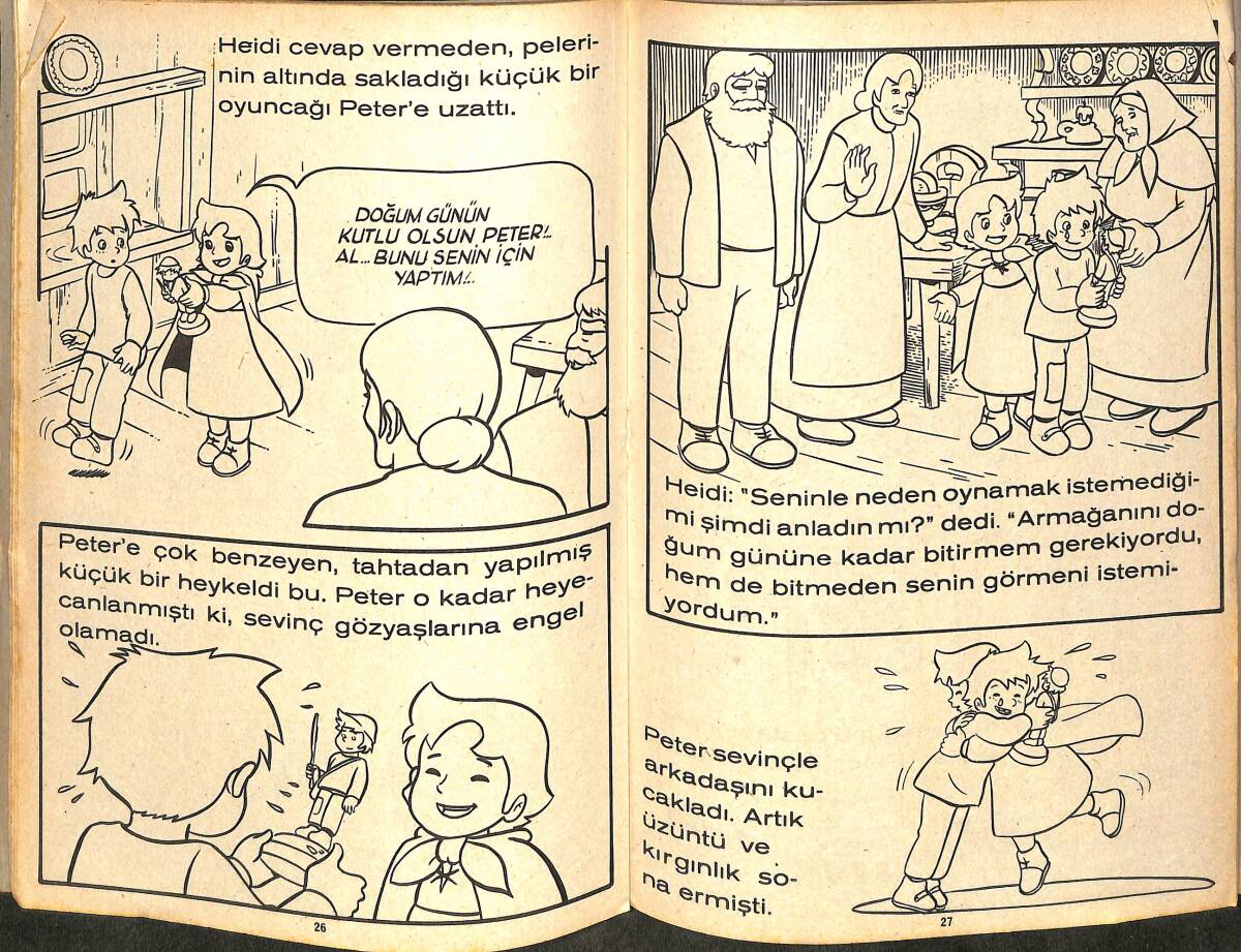 1980's Heidi Oyun - Eğlence - Bilmece - Bulmaca - Hikaye Kitabı 4 NDR101847 - 2