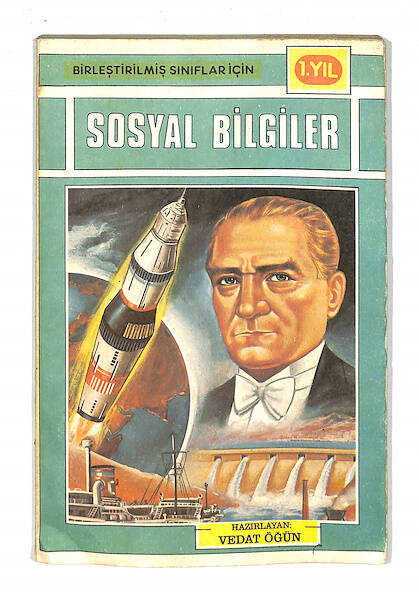 1980's İlkokul 1.Sınıf Birleştirilmiş Sınıflar İçin Sosyal Bilgiler Ders Kitabı NDR99832 - 4