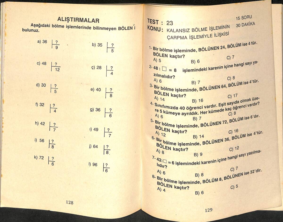 1980's İlkokul 2.sınıf Matematik Pratik Test Yöntemleri NDR99882 - 2