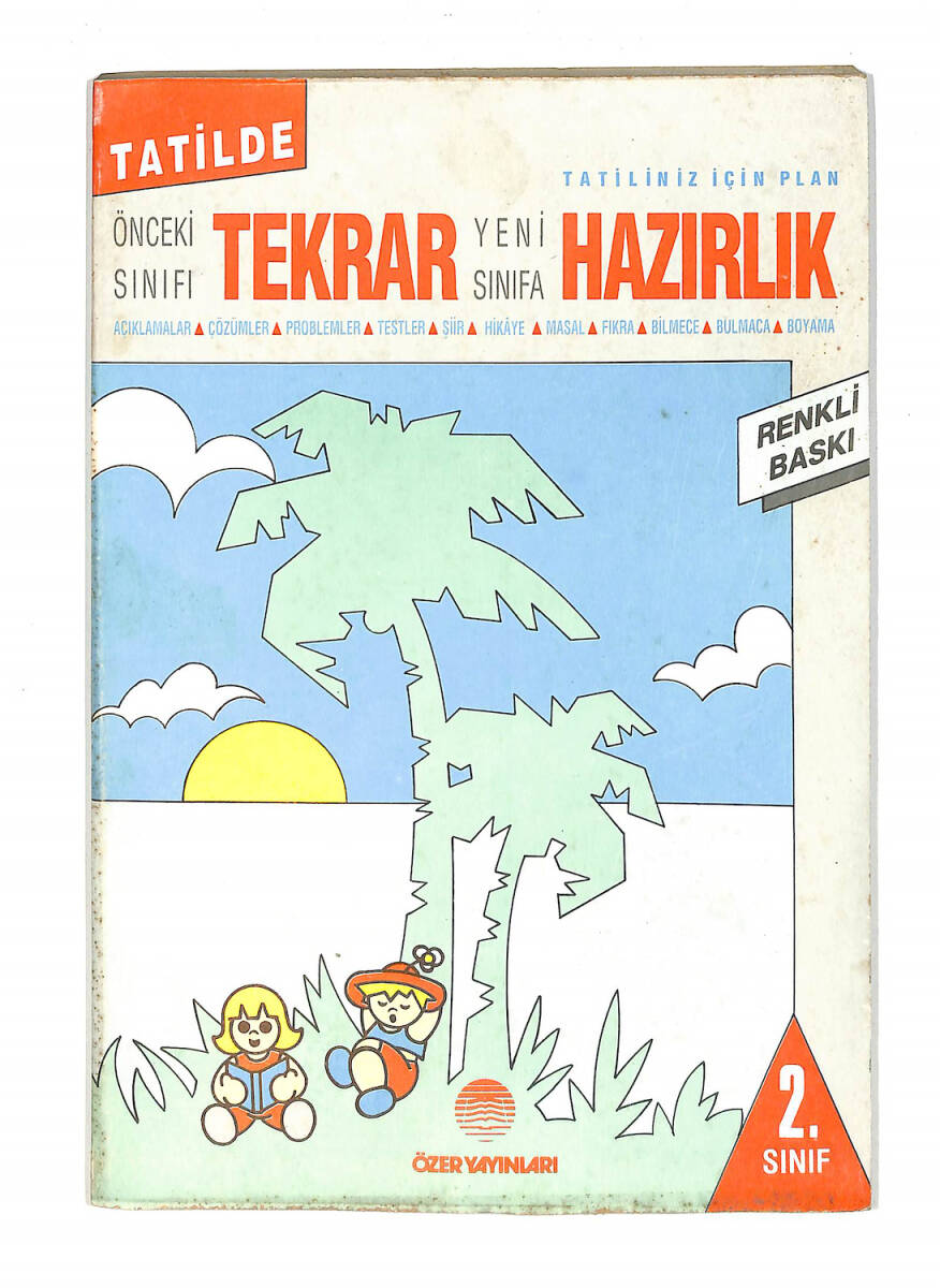 1980's İlkokul 2.Sınıf Önceki Sınıfı Tekrar Yeni Sınıfa Hazırlık Kitabı NDR99636 - 1