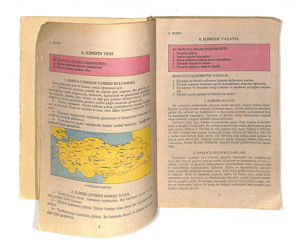 1980's İlkokul 2.Sınıf Sosyal Bilgiler Ders Kitabı NDR99825 - 2