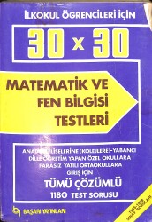 1980's İlkokul 30X30 Matematik ve Fen Bilgisi Testleri NDR99923 - Gökçekoleksiyon