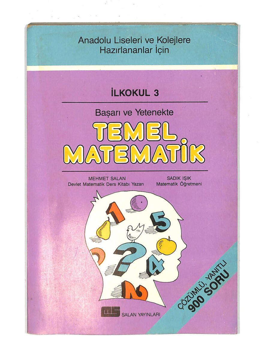 1980's İlkokul 3.Sınıf Başarı Ve Yetenekte Temel Matematik Kitabı *Çözümlü,Yanıtlı 900 Soru* NDR99671 - 1