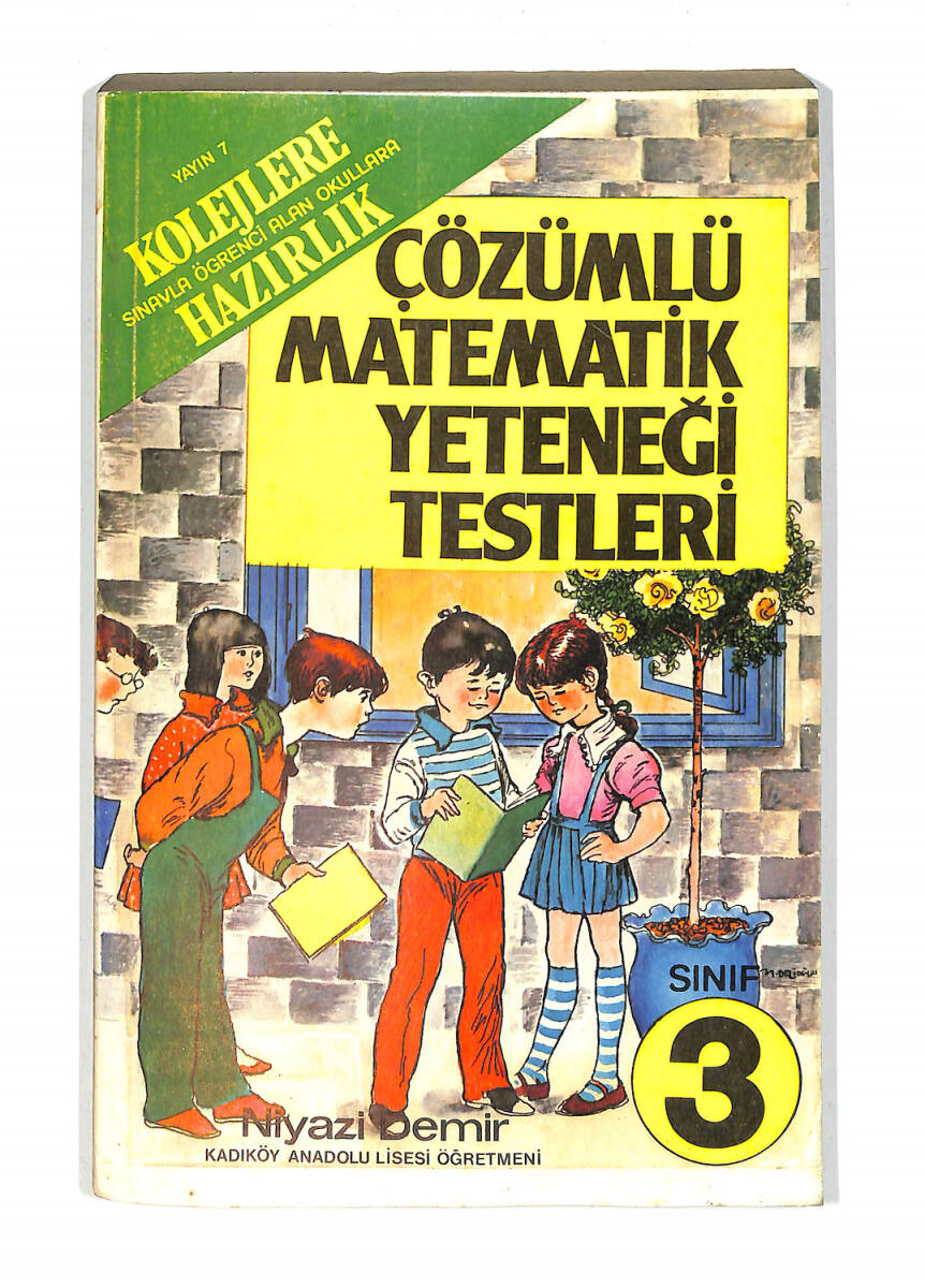 1980's İlkokul 3.Sınıf Çözümlü Matematik Yeteneği Testleri Kitabı NDR99672 - 1