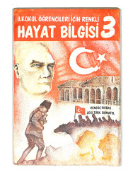 1980's İlkokul 3.Sınıf Renkli Hayat Bilgisi Ders Kitabı NDR99846 - 1