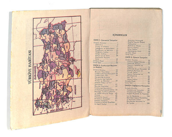 1980's İlkokul 3.Sınıf Renkli Hayat Bilgisi Ders Kitabı NDR99846 - 2