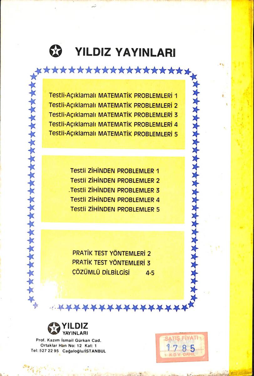 1980's İlkokul 3.sınıf Testli Açıklamalı Matematik Problemleri NDR99892 - 3