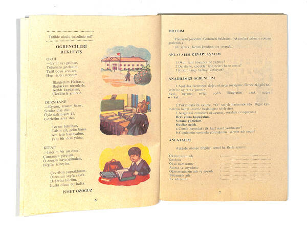 1980's İlkokul 3.Sınıf Türkçe Ders Kitabı NDR99857 - 2
