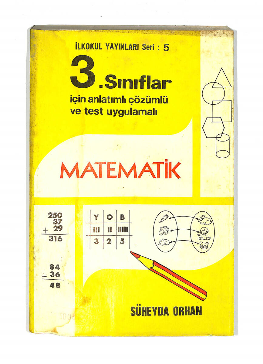 1980's İlkokul 3.Sınıflar İçin Anlatımlı-Çözümlü Ve Test Uygulamalı Matematik Kitabı NDR99667 - 1