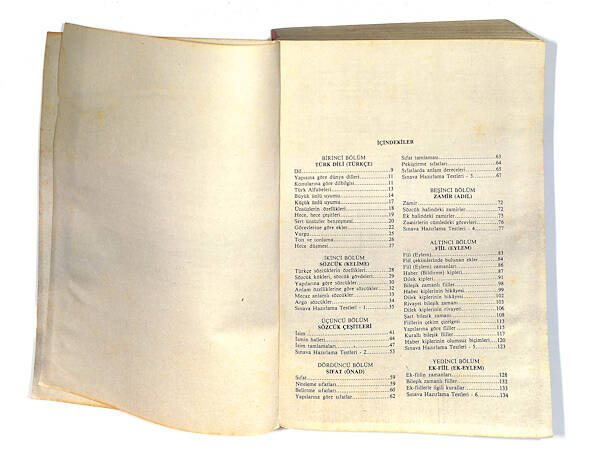 1980's İlkokul 4-5.Sınıf Dilbilgisi Ve Dil Yeteneğinde Temel Türkçe Kitabı *Çözümlü,Yanıtlı 2500 Test* NDR99717 - 2