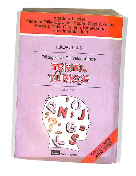 1980's İlkokul 4-5.Sınıf Dilbilgisi Ve Dil Yeteneğinde Temel Türkçe Kitabı *Çözümlü,Yanıtlı 2500 Test* NDR99717 - 4