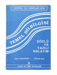 1980's İlkokul 4-5.Sınıf Temel Dilbilgisi Ders Kitabı NDR99685 - 4
