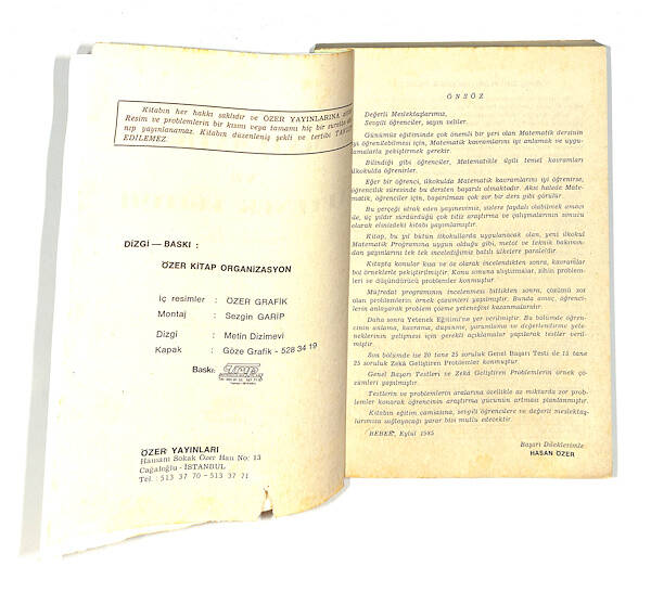 1980's İlkokul 4.Sınıf Konu Açıklamalı,Örnek Çözümlü Test Ve Problem İlaveli Matematik Ve Yetenek Eğitimi Kitabı NDR99712 - 2