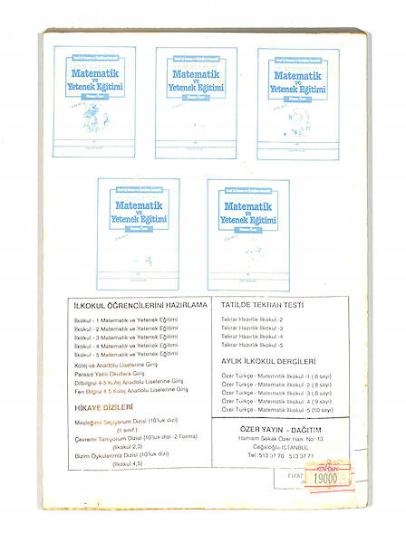 1980's İlkokul 4.Sınıf Konu Açıklamalı,Örnek Çözümlü Test Ve Problem İlaveli Matematik Ve Yetenek Eğitimi Kitabı NDR99712 - 3