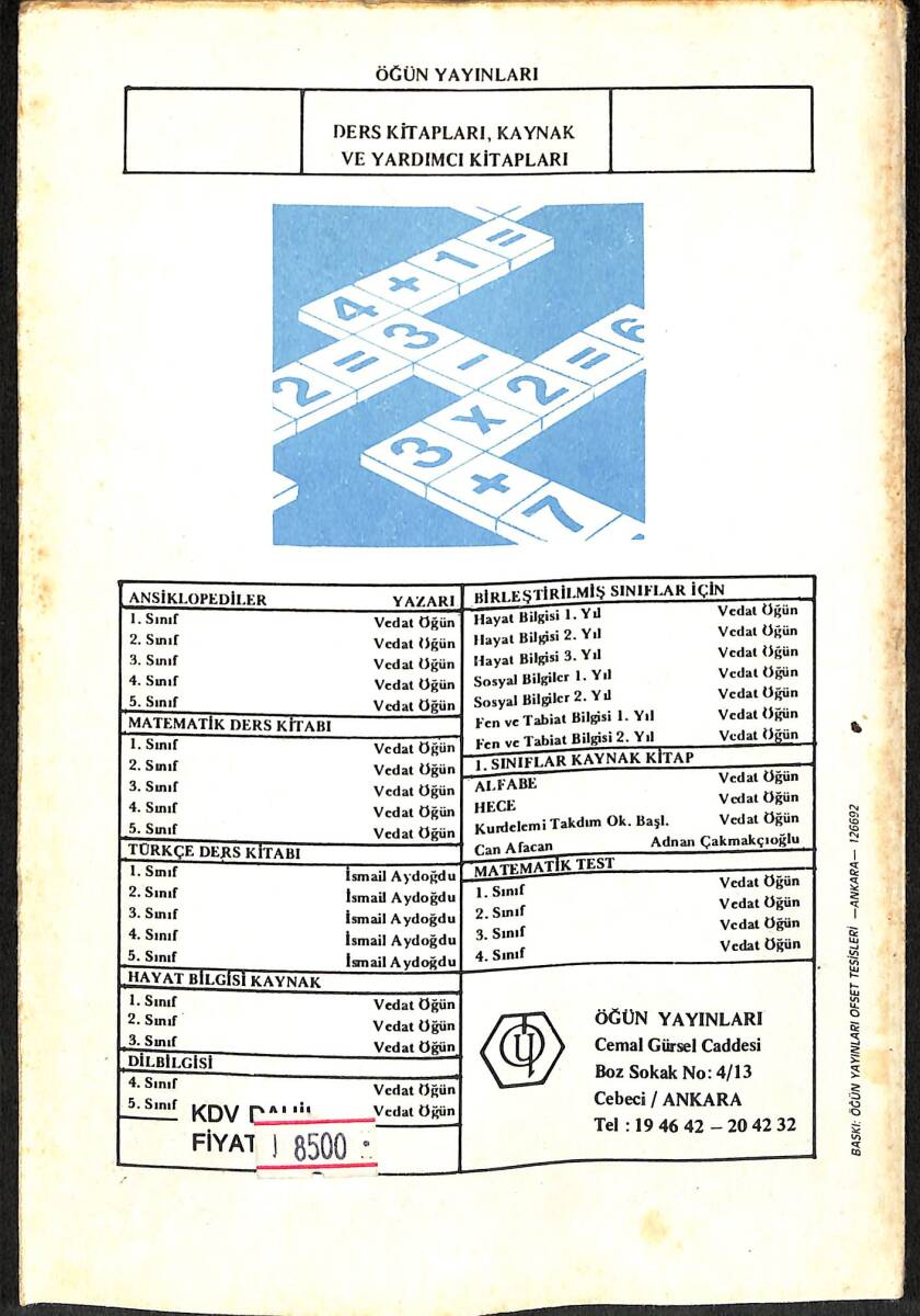 1980's İlkokul 4.Sınıf Matematik Ders Kitabı NDR99997 - 3