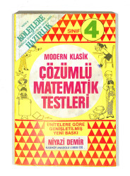 1980's İlkokul 4.Sınıf Modern Klasik Çözümlü Matematik Testleri Kitabı NDR99709 - 1