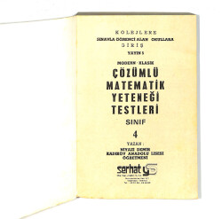 1980's İlkokul 4.Sınıf Modern Klasik Çözümlü Matematik Testleri Kitabı NDR99709 - 2