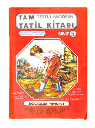 1980's İlkokul 5.Sınıf Testli Modern Tatil Kitabı NDR99693 - 1