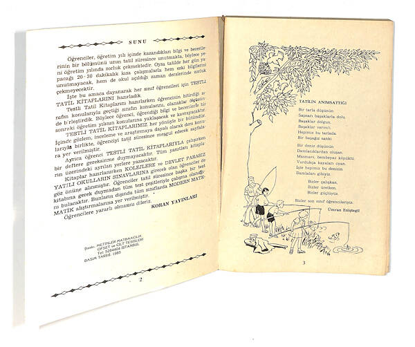 1980's İlkokul 5.Sınıf Testli Tatil Kitabı NDR99705 - 2