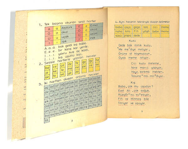 1980's İlkokul Alıştırmalı Hece Kitabı NDR99850 - 2