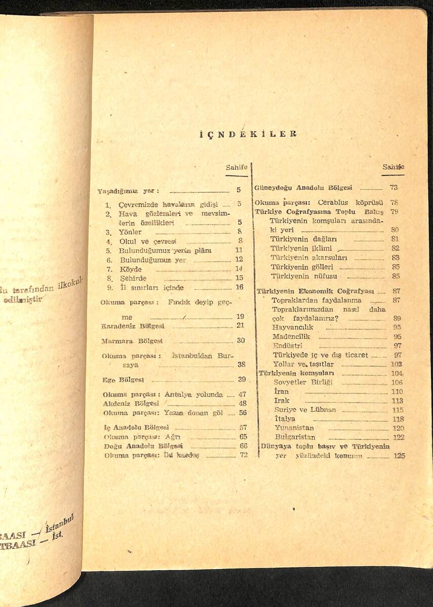 1980's İlkokul Coğrafya 4.Sınıf Ders Kitabı NDR101005 - 2