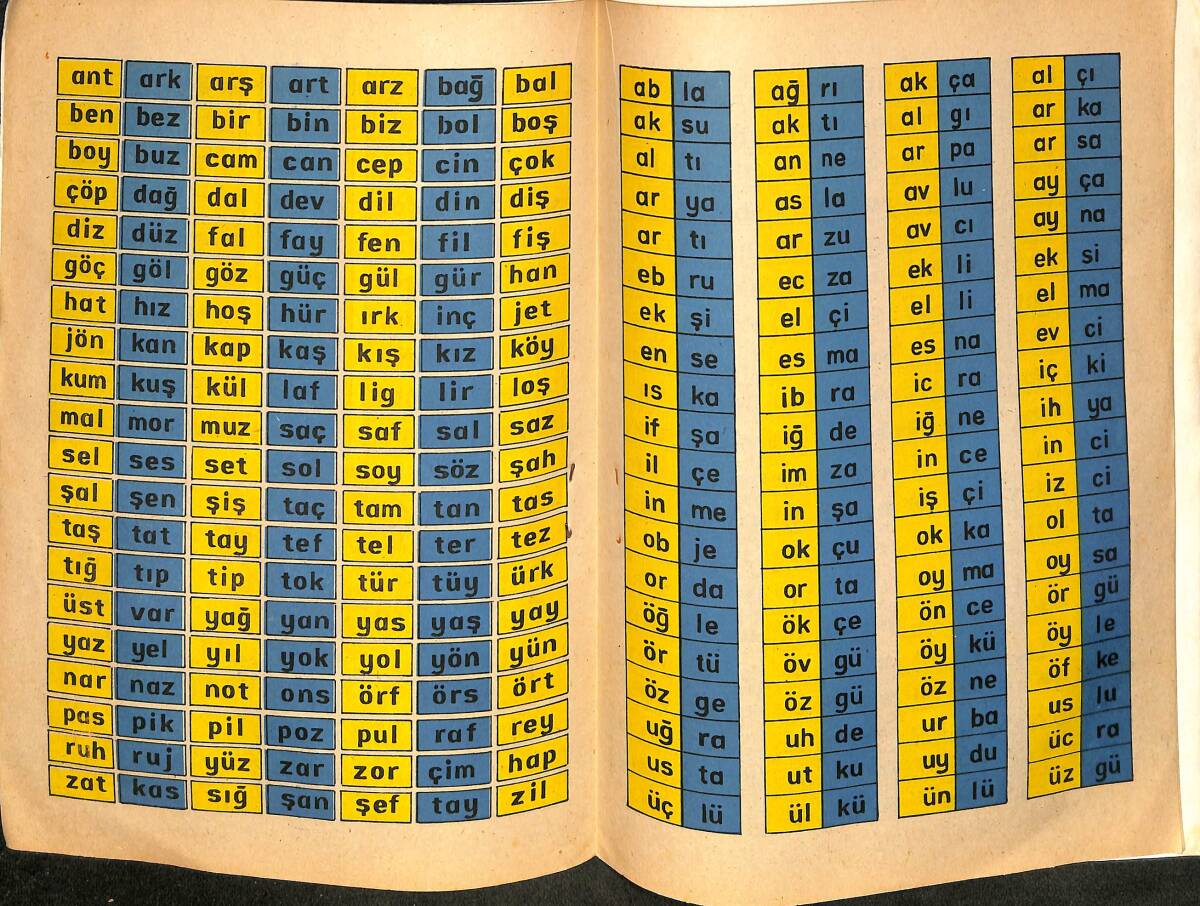 1980's İlkokul Öğreten Hece Kitabı NDR101096 - 2