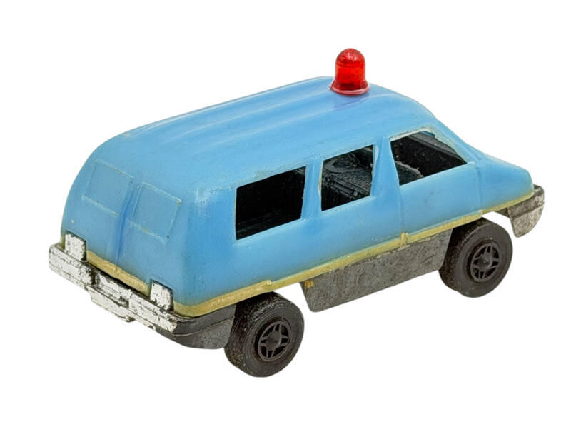 1980's Kabuk Plâstik Oyuncak Polis Aracı AOB5196 - 4