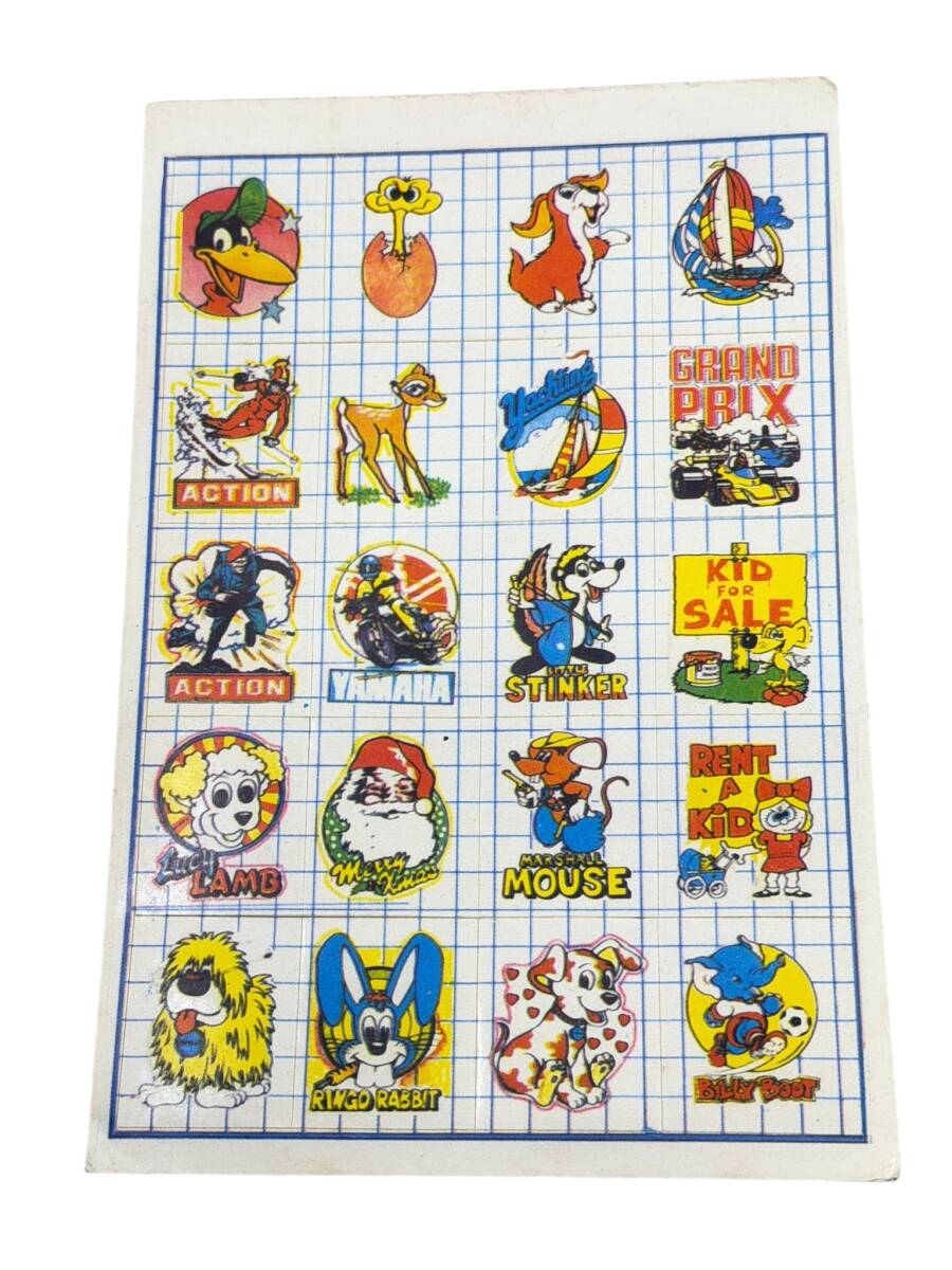 1980's Karışık Figürlü Sticker Sheet – Grand Prix Yamaha Little Stinker Merry Xmas 20'li Sticker Çıkartma AKS2107 - 1