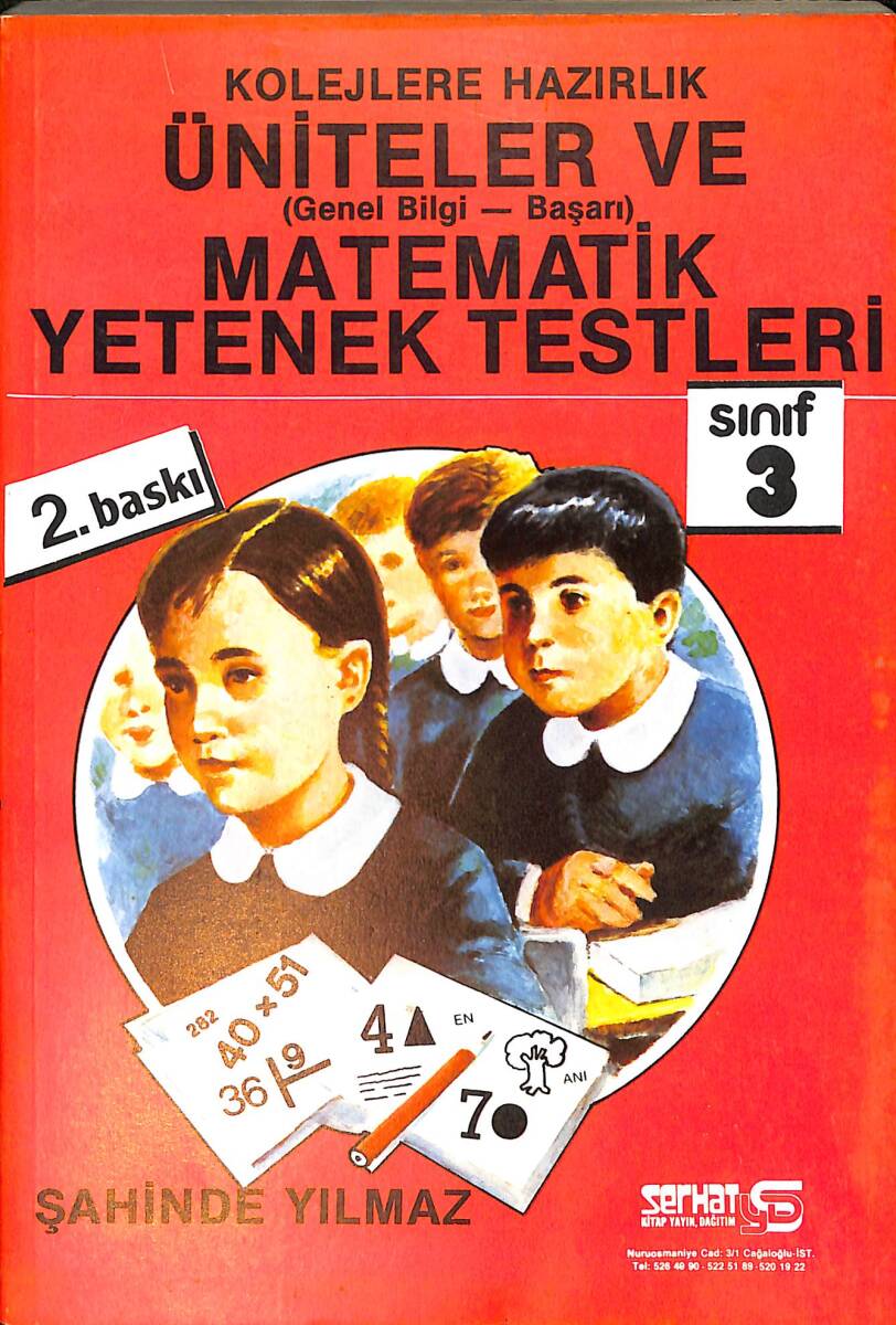1980's Kolejlere ve Anadolu Liselerine Hazırlık 3.Sınıf Matematik Yetenek Testleri NDR99880 - 1