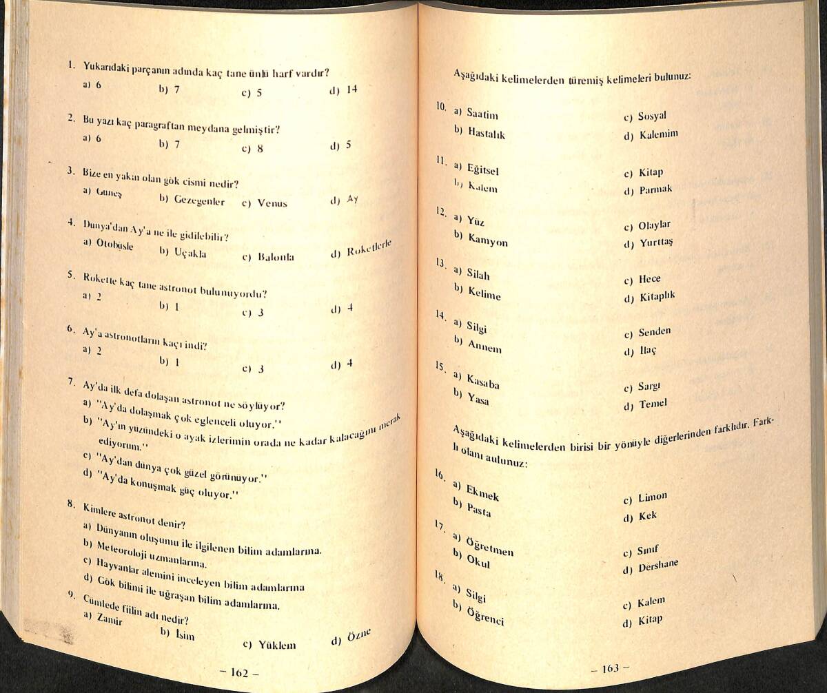 1980's Kolejlere ve Anadolu Liselerine Hazırlık 3.Sınıf Matematik Yetenek Testleri NDR99880 - 2