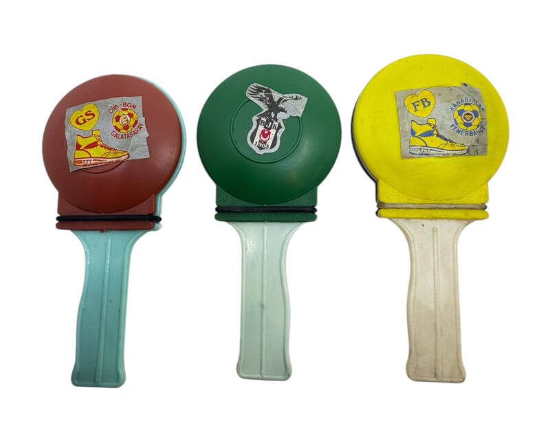 1980's Kulüplü Şak-Şak Plâstik Oyuncak Lot AOB5175 - 3