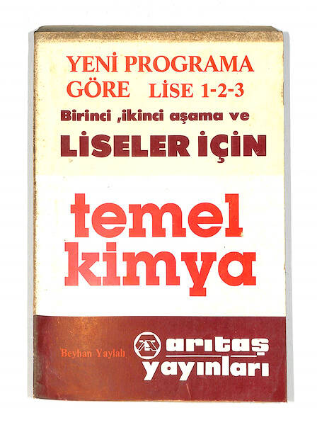 1980's Lise 1-2-3. Sınıf Temel Kimya Ders Kitabı NDR99721 - 1