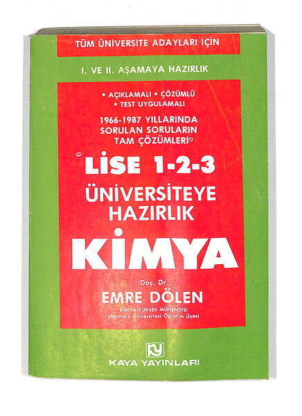 1980's Lise 1-2-3. Sınıf Üniversiteye Hazırlık Kimya Ders Kitabı NDR99722 - 1