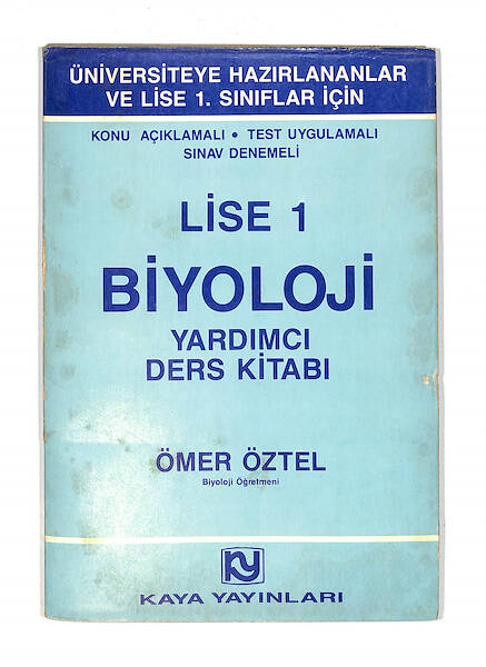 1980's Lise 1.Sınıf Biyoloji Yardımcı Ders Kitabı NDR99723 - 1