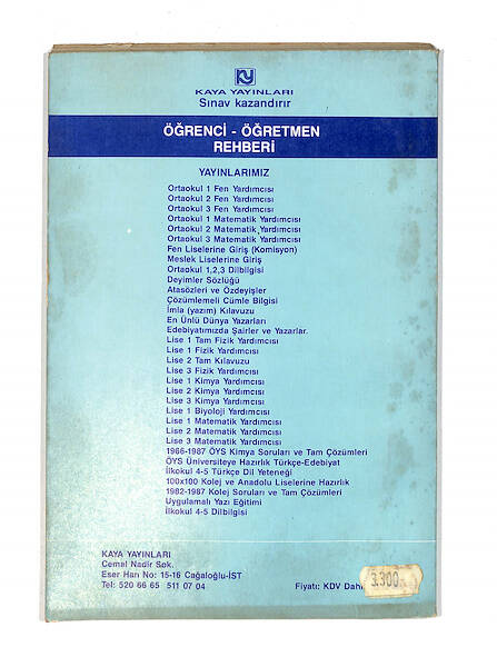 1980's Lise 1.Sınıf Biyoloji Yardımcı Ders Kitabı NDR99723 - 3