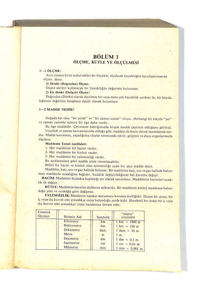 1980's Lise 1.Sınıf Yeni Programa Göre Arıtaş Fizik Ders Kitabı NDR99725 - 2