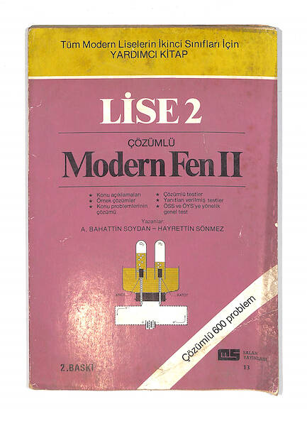 1980's Lise 2.Sınıf Çözümlü Modern Fen Bilgisi Yardımcı Kitabı *Çözümlü 600 Problem* NDR99805 - 1