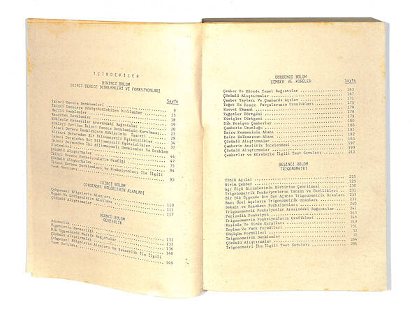 1980's Lise 2.Sınıf Ders Kitabına Paralel Tam Anlatımlı,Çözümlü,Alıştırmalı Modern Matematik Kitabı NDR99797 - 2