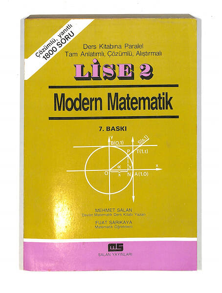 1980's Lise 2.Sınıf Ders Kitabına Paralel Tam Anlatımlı,Çözümlü,Alıştırmalı Modern Matematik Kitabı NDR99797 - 4
